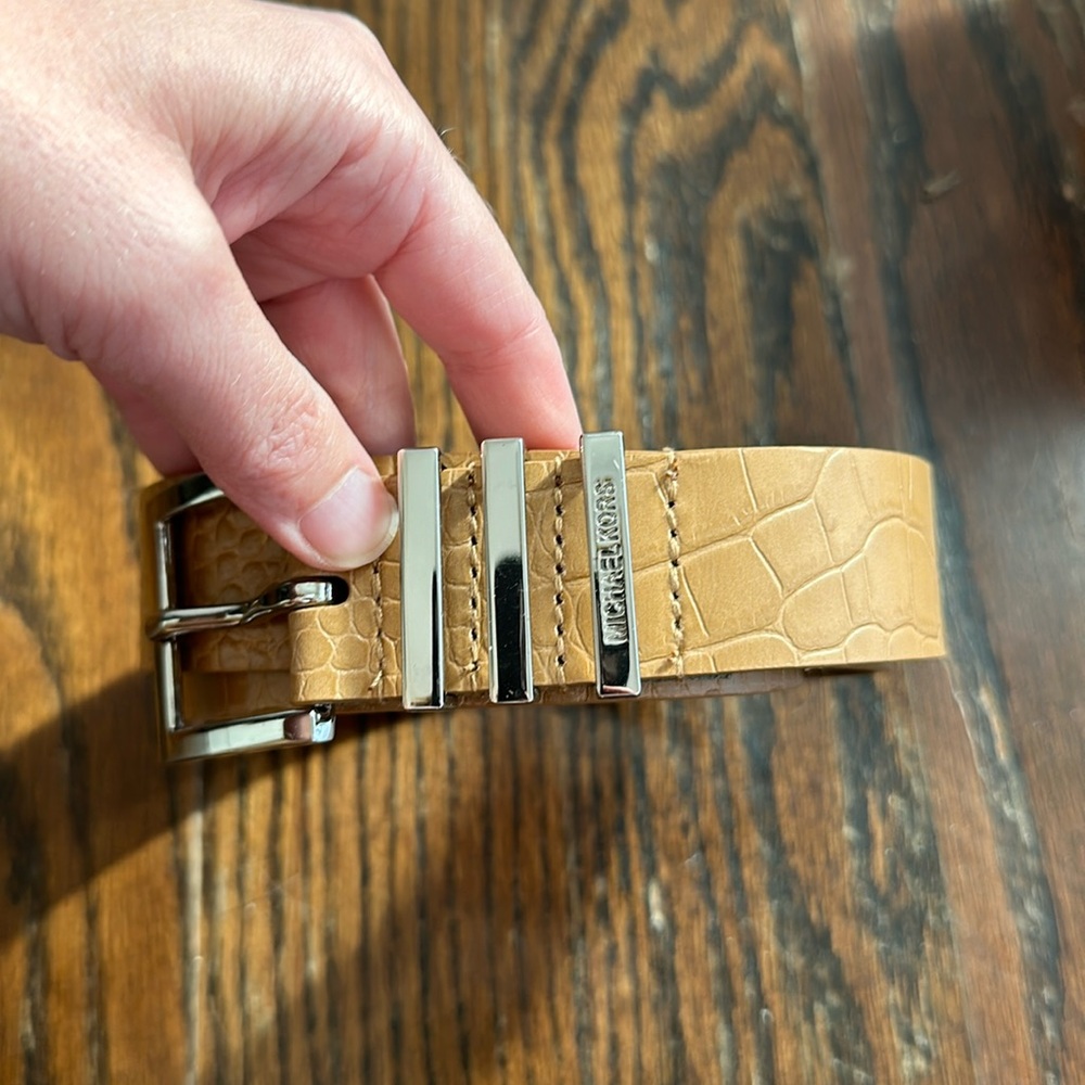 Michael Kors Croc Embossed Belt